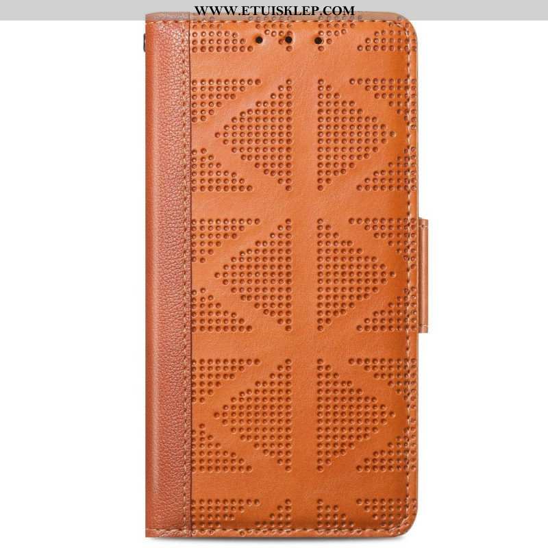 Etui Folio do iPhone 14 Skórzany Styl Retro